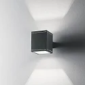 Ideal Lux Wandarmatuur voor buitenshuis SNIF AP1 SQUARE G9 IP44, antraciet