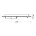 Ideal Lux Baldakijn LINEAR STANDARD 3-voudig, lang, chroom, gepolijst