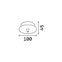 Ideal Lux Baldakijn ROUND STANDARD Ø 10CM 1-voudig, rond, zwart mat