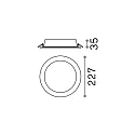 Paneelarmatuur GROOVE ROUND Ø 22.7CM plat, rond, on/off IP20, wit 
