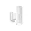 Wandarmatuur voor buitenshuis BASE up down GU10 IP44, transparant, wit mat