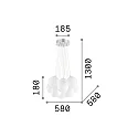 Ideal Lux Pendelarmatuur MAPA PLUS 1-vlams E14 IP20, staal, wit
