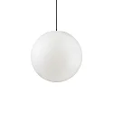Pendelarmatuur voor buiten SOLE Ø 40CM baalvormig E27 IP44, opaalwit dimbaar