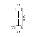 Ideal Lux Outdoor pendant luminaire CLIO, IP44, E27, without cover, aluminium, anthracite
