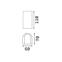 Ideal Lux Wandarmatuur voor buitenshuis APOLLO up down IP44, zwart mat