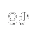 Ideal Lux Outdoor wall luminaire TOMMY IP66, GX53, adjustable, inkl. 7W 4000K, resin, white