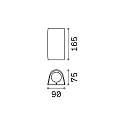 Ideal Lux Wandarmatuur voor buitenshuis KEOPE AP2 up down GU10 IP55, grijs