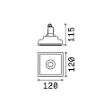 Ideal Lux Inbouwarmatuur ZEPHYR D16 overschilderbaar GU10 IP20, wit, overschilderbaar