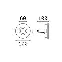 Ideal Lux Recessed luminaire SAMBA ROUND, IP20, GU10, paintable plaster, opening Ø 6cm