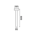 Ideal Lux Staande armatuur voor buiten TESLA BIG G9 IP44, antraciet, gepoedercoat