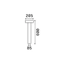 Ideal Lux Staande armatuur voor buiten TESLA SMALL G9 IP44, antraciet, gepoedercoat