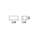 Ideal Lux Wandarmatuur voor buitenshuis ANDROMEDA up down, 1-vlams E27 IP55, grijs, gesatineerd 