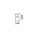 Ideal Lux Staande armatuur voor buiten TORRE SMALL E27 IP44, antraciet, mat, opaal, gepoedercoat