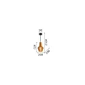 Ideal Lux Pendelarmatuur CITRUS-1 kantelbaar E27 IP20, hout, zwart
