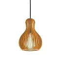 Pendelarmatuur CITRUS-3 E27 IP20, hout, zwart