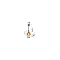 Ideal Lux Pendelarmatuur CITRUS-3 E27 IP20, hout, zwart