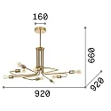 Pendelarmatuur TRIUMPH 8-vlams E27 IP20