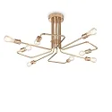 Plafondarmatuur TRIUMPH 8-vlams E27 IP20, antiek messing