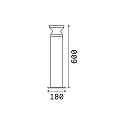 Ideal Lux Staande armatuur voor buiten TORRE BIG E27 IP44, antraciet, mat, opaal