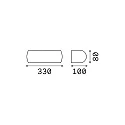 Ideal Lux Outdoor wall luminaire GIOVE AP1, IP54, width 33cm, E27, aluminium / hardened glass, coffee brown