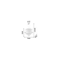 Ideal Lux Pendelarmatuur OPERA 10-vlams, instelbaar E27 IP20, wit
