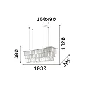 Ideal Lux Pendelarmatuur MARTINEZ 8-vlams E14 IP20, chroom, kristalhelder
