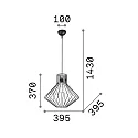 Pendelarmatuur AMPOLLA 4 instelbaar E27 IP20