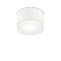 Outdoor wall / ceiling luminaire URANO SMALL, Ø 12cm, GX53 max. 15W, aluminium / acrylic, matt white