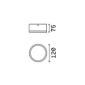 Ideal Lux Outdoor wall / ceiling luminaire URANO SMALL, Ø 12cm, GX53 max. 15W, aluminium / acrylic, matt white