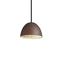 Pendant luminaire FOLK, 1 flame, Ø 18cm, E27, rust look / white