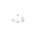 Ideal Lux Pendant luminaire MADAME, Ø 110cm, E27, hat design shade from satin fabric, black