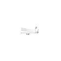 Ideal Lux LED wall luminaire ZIG ZAG, width 54cm, 22W 3000K 2100lm, white