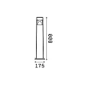 Ideal Lux Outdoor floor luminaire ELISA, IP44, 80cm, incl. GX53 3W + 7W 4000K, resin, grey