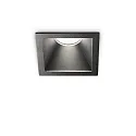 Plafondinbouwarmatuur GAME TRIM SQUARE 84MM hoekig, stijf, UGR < 19, on/off IP40/IP20, zwart 