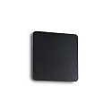 Wandarmatuur COVER SQUARE indirect IP20, opaal, zwart, gepoedercoat