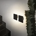 Ideal Lux LED wall luminaire COVER SQUARE, 20 x 20cm, 9W 3000K 1100lm, indirect, black / opal