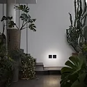 Ideal Lux LED wall luminaire COVER SQUARE, 20 x 20cm, 9W 3000K 1100lm, indirect, black / opal