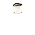 Plafondarmatuur LINGOTTO PL1 1-vlams E14 IP20, zwart mat, messing gesatineerd dimbaar