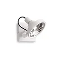 Wall-/Ceiling spot GLIM, 1 flame, incl. GU10 QPAR111 13W 3000K, white