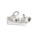 Wand- en plafondarmatuur GLIM 2-vlams GU10 IP20, wit, gepoedercoat