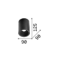 Ideal Lux LED ceiling luminaire NITRO ROUND, 15W 3000K 1350lm, white / black on the inside