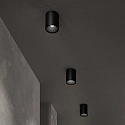 Ideal Lux LED ceiling luminaire NITRO ROUND, 10W 3000K 900lm, black
