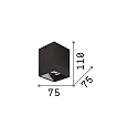 Ideal Lux LED ceiling luminaire NITRO SQUARE, 15W 3000K 1350lm, black