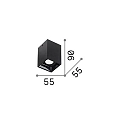 Ideal Lux LED ceiling luminaire NITRO SQUARE, 10W 3000K 900lm, black