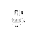 Inbouwdownlight LIKA FI TRIM D07 2-vlams, on/off, met Randstroken, UGR < 16 IP20, wit mat 