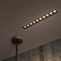LED ceiling luminaire LIKA TRIMLESS, recessed mounting, lenght 27.8cm, 20W 3000K 2200lm 29°, white / black