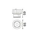Inbouwarmatuur DYNAMIC IP54, zwart