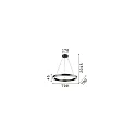 Pendelarmatuur ORACLE ROUND D70 groot, rond, schakelbaar IP20, wit 