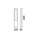 Ideal Lux Staande armatuur voor buiten VEGA G9 IP44, transparant, Koffie bruin, gepoedercoat