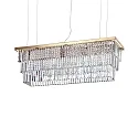 Pendelarmatuur MARTINEZ 8-vlams E14 IP20, goud, kristalhelder